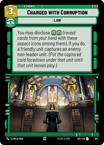 Charged with Corruption (Foil), Secrets of Power 637