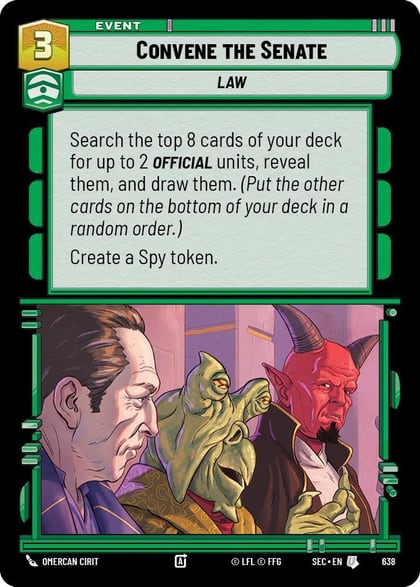 Convene the Senate (Foil), Secrets of Power 638