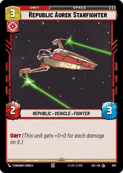 Republic Aurek Starfighter (Foil), Secrets of Power 676