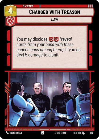 Charged with Treason (Foil), Secrets of Power 692