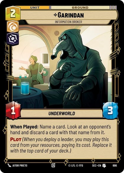 Garindan - Information Broker (Foil), Secrets of Power 696