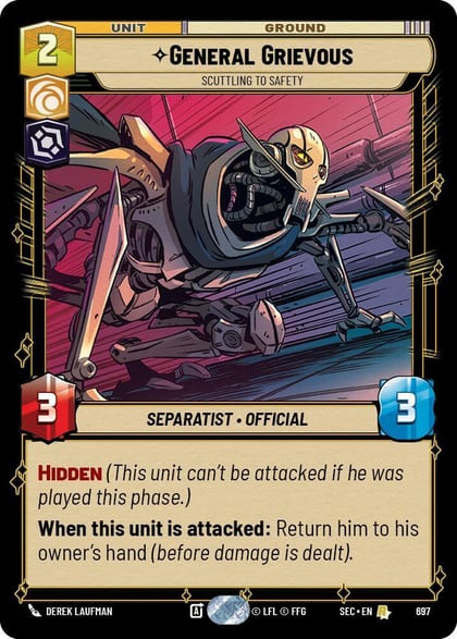 General Grievous - Scuttling to Safety (Foil), Secrets of Power 697