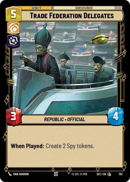 Trade Federation Delegates (Foil), Secrets of Power 701