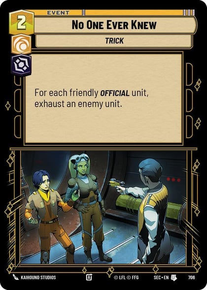 No One Ever Knew (Foil), Secrets of Power 706