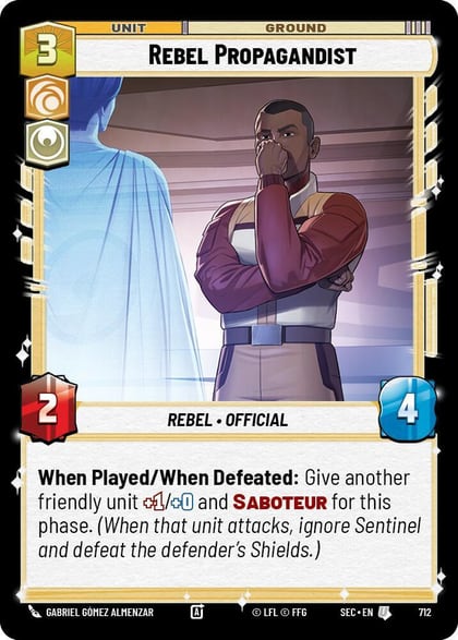Rebel Propagandist (Foil), Secrets of Power 712