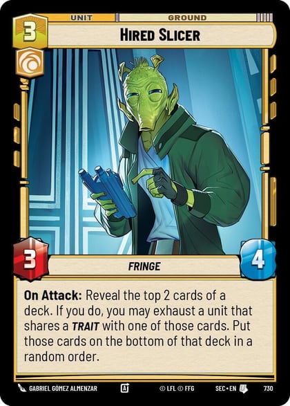 Hired Slicer (Foil), Secrets of Power 730