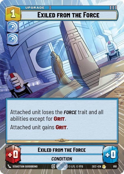 Exiled from the Force (Hyperspace Foil), Secrets of Power 810