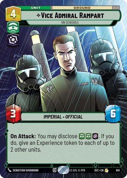 Vice Admiral Rampart - On Schedule (Hyperspace Foil), Secrets of Power 841