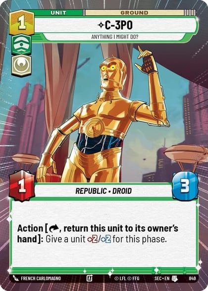 C-3PO - Anything I Might Do? (Hyperspace Foil), Secrets of Power 849