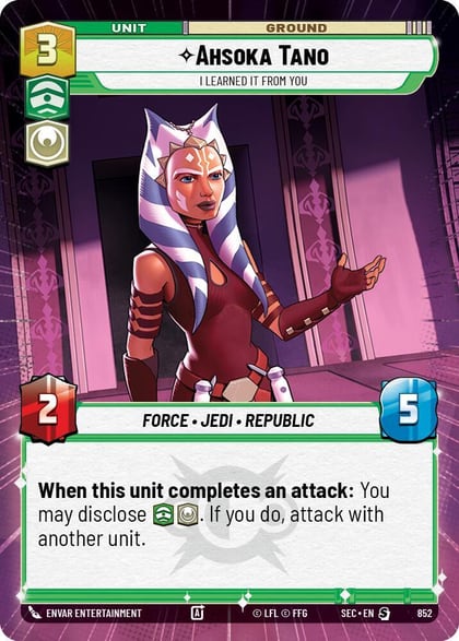 Ahsoka Tano - I Learned It from You (Hyperspace Foil), Secrets of Power 852