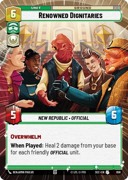 Renowned Dignitaries (Hyperspace Foil), Secrets of Power 858