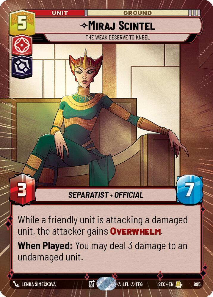 Miraj Scintel - The Weak Deserve to Kneel (Hyperspace Foil), Secrets of Power 895