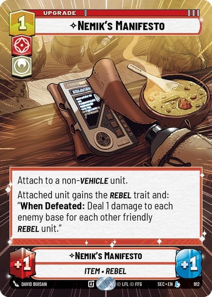 Nemik's Manifesto (Hyperspace Foil), Secrets of Power 912