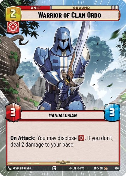 Warrior of Clan Ordo (Hyperspace Foil), Secrets of Power 920