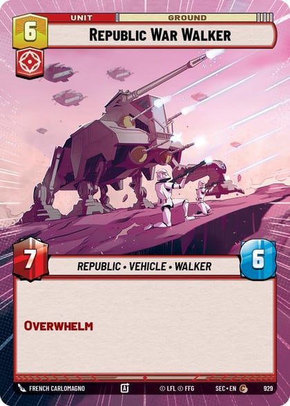 Republic War Walker (Hyperspace Foil), Secrets of Power 929