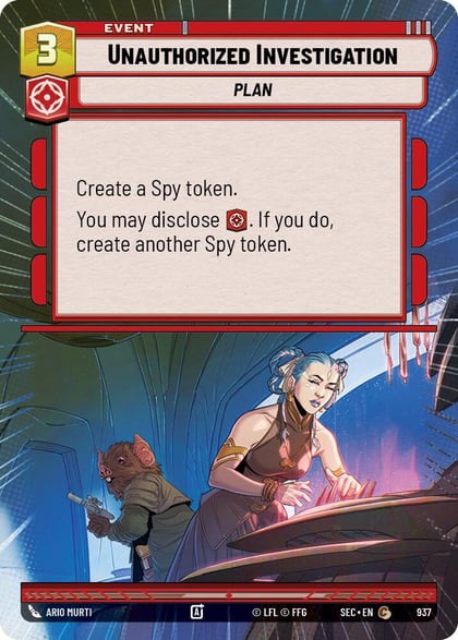 Unauthorized Investigation (Hyperspace Foil), Secrets of Power 937