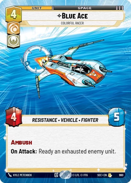 Blue Ace - Colorful Racer (Hyperspace Foil), Secrets of Power 960