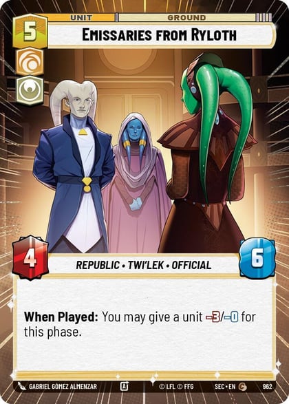 Emissaries from Ryloth (Hyperspace Foil), Secrets of Power 962