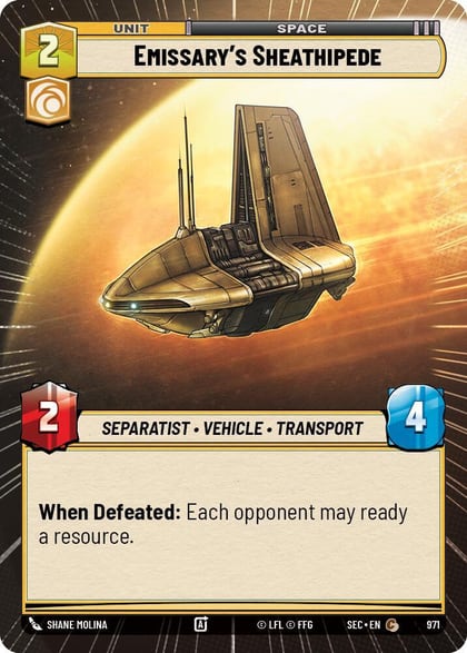 Emissary's Sheathipede (Hyperspace Foil), Secrets of Power 971