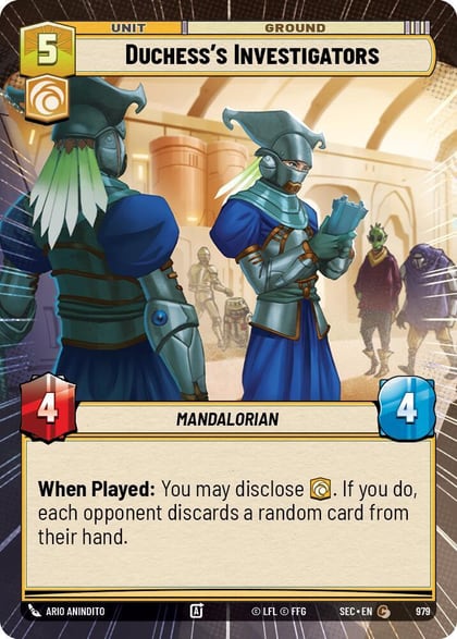 Duchess's Investigators (Hyperspace Foil), Secrets of Power 979