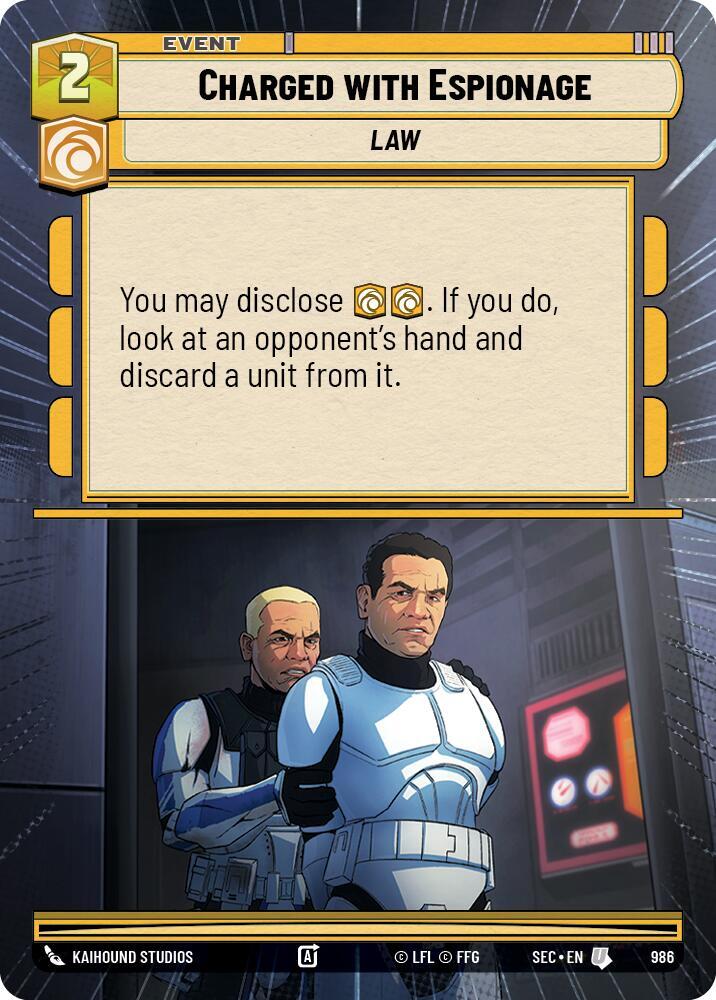 Charged with Espionage (Hyperspace Foil), Secrets of Power 986