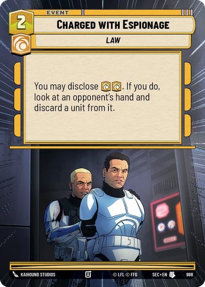 Charged with Espionage (Hyperspace Foil), Secrets of Power 986