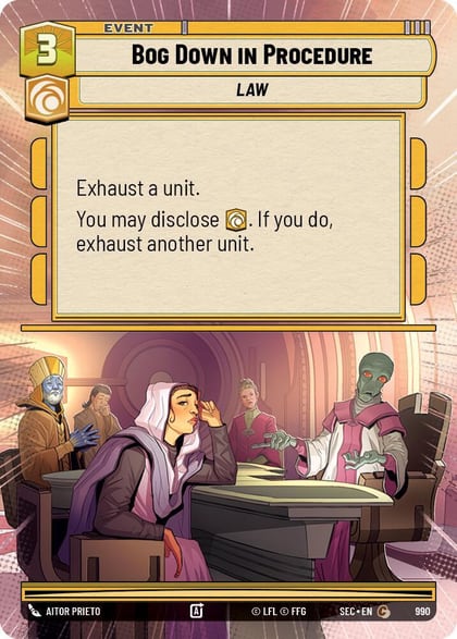 Bog Down in Procedure (Hyperspace Foil), Secrets of Power 990
