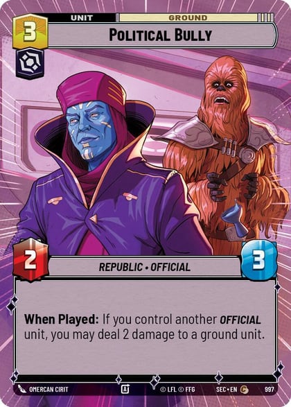 Political Bully (Hyperspace Foil), Secrets of Power 997