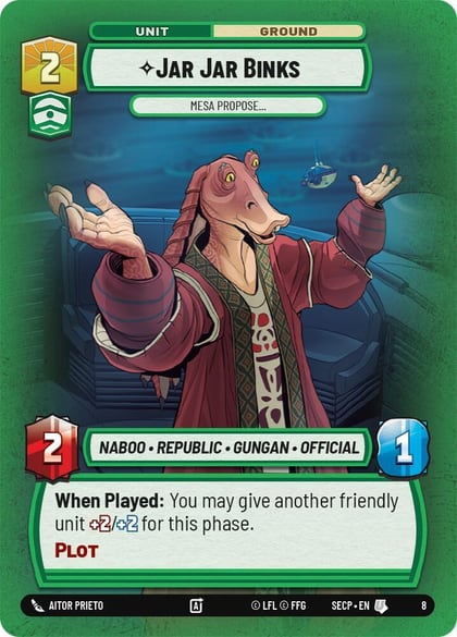 Jar Jar Binks - Mesa Propose, Secrets of Power: Weekly Play Promos #660668