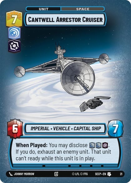 Cantwell Arrestor Cruiser (Foil), Secrets of Power: Weekly Play Promos #660681