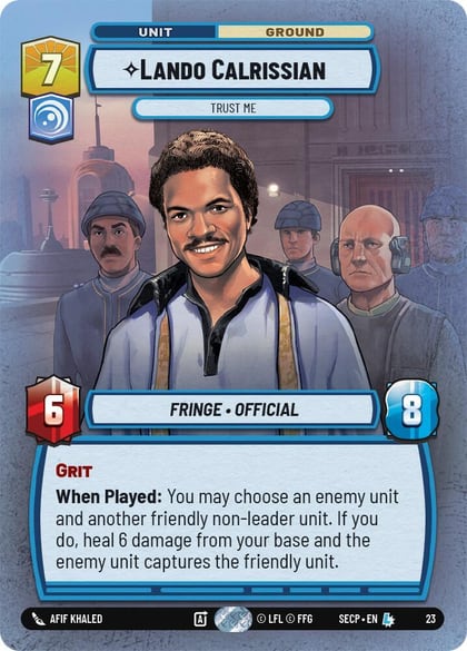 Lando Calrissian - Trust Me (Foil), Secrets of Power: Weekly Play Promos #660683