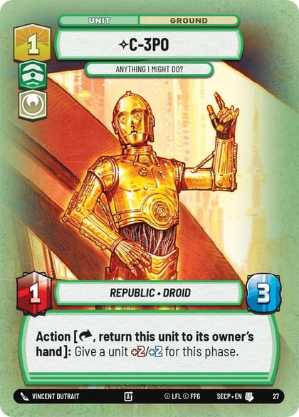 C-3PO - Anything I Might Do? (Foil), Secrets of Power: Weekly Play Promos #660687