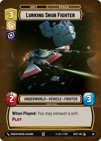 Lurking Snub Fighter (Foil), Secrets of Power: Weekly Play Promos #660696