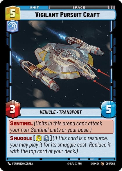 Vigilant Pursuit Craft, Shadows of the Galaxy 065/262