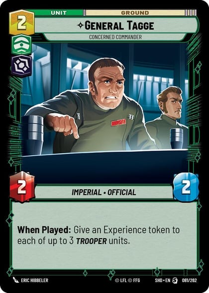 General Tagge - Concerned Commander, Shadows of the Galaxy 081/262