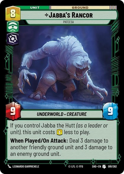 Jabba's Rancor - Pateesa, Shadows of the Galaxy 091/262