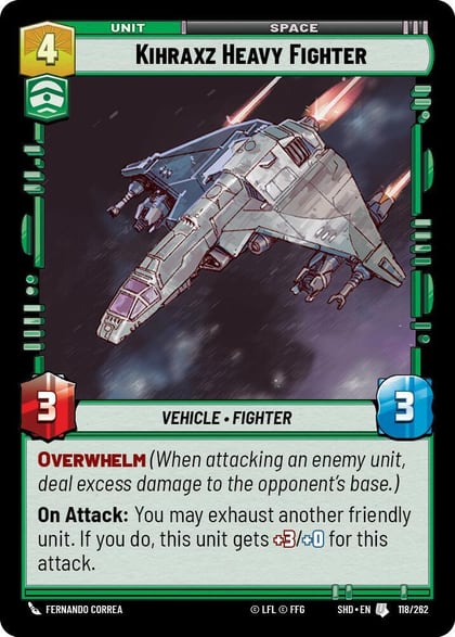 Kihraxz Heavy Fighter, Shadows of the Galaxy 118/262