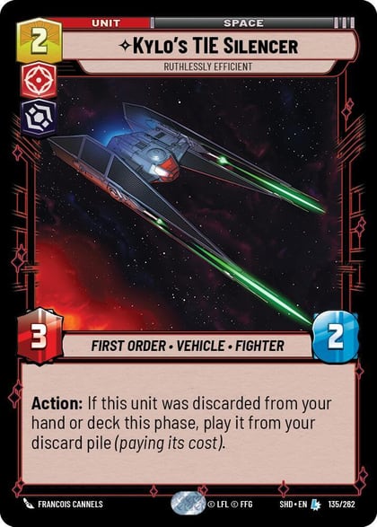 Kylo's TIE Silencer - Ruthlessly Efficient, Shadows of the Galaxy 135/262