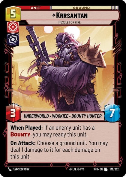Krrsantan - Muscle for Hire, Shadows of the Galaxy 139/262