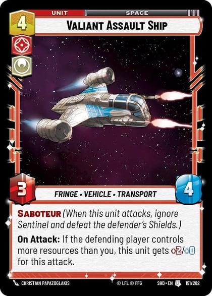 Valiant Assault Ship, Shadows of the Galaxy 151/262