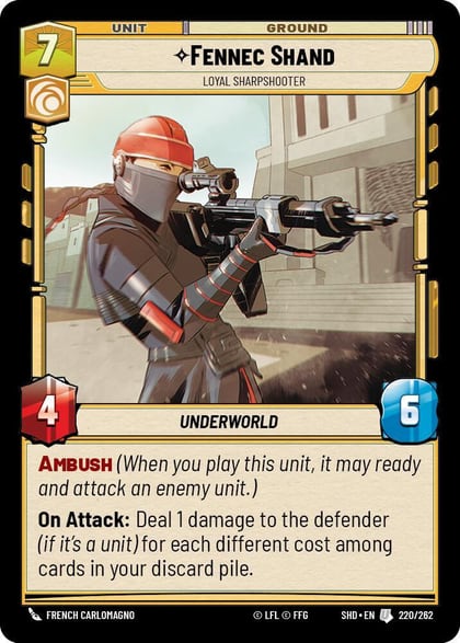Fennec Shand - Loyal Sharpshooter, Shadows of the Galaxy 220/262