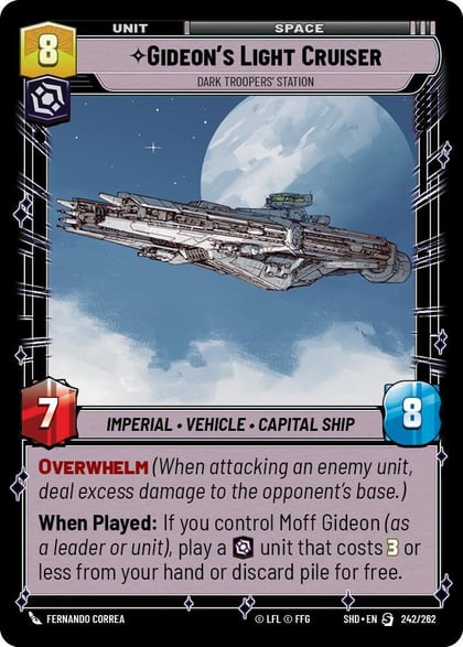 Gideon's Light Cruiser - Dark Troopers' Station, Shadows of the Galaxy 242/262