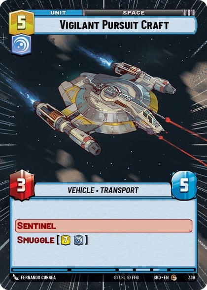Vigilant Pursuit Craft (Hyperspace), Shadows of the Galaxy 339