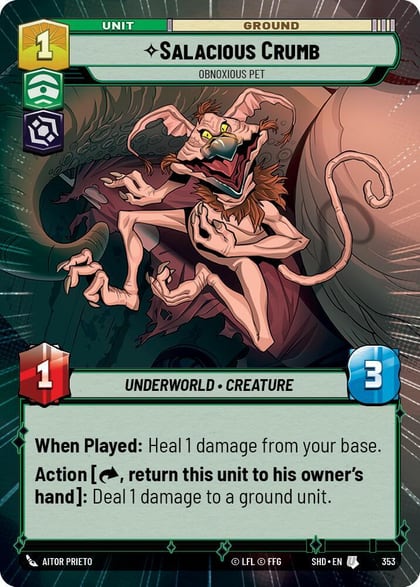 Salacious Crumb - Obnoxious Pet (Hyperspace), Shadows of the Galaxy 353