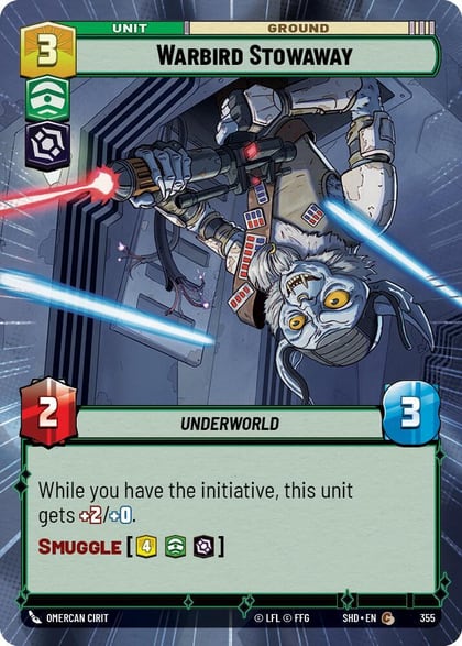 Warbird Stowaway (Hyperspace), Shadows of the Galaxy 355