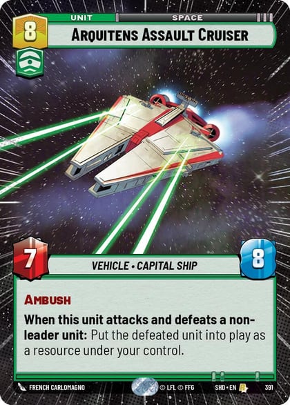 Arquitens Assault Cruiser (Hyperspace), Shadows of the Galaxy 391