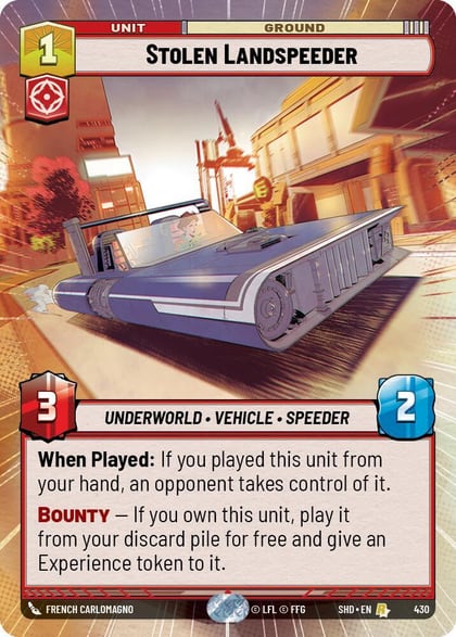 Stolen Landspeeder (Hyperspace), Shadows of the Galaxy 430