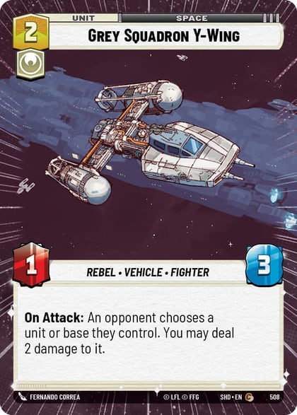 Grey Squadron Y-Wing (Hyperspace), Shadows of the Galaxy 508