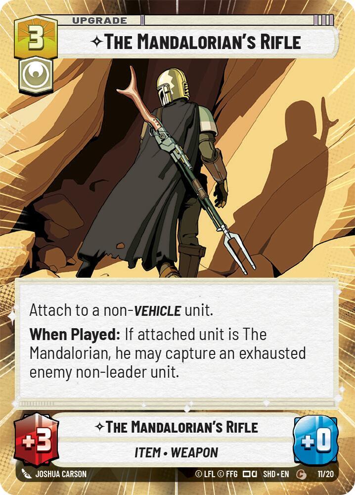 The Mandalorian's Rifle (Hyperspace), Shadows of the Galaxy: Weekly Play Promos 11/20