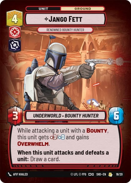Jango Fett - Renowned Bounty Hunter, Shadows of the Galaxy: Weekly Play Promos 18/20